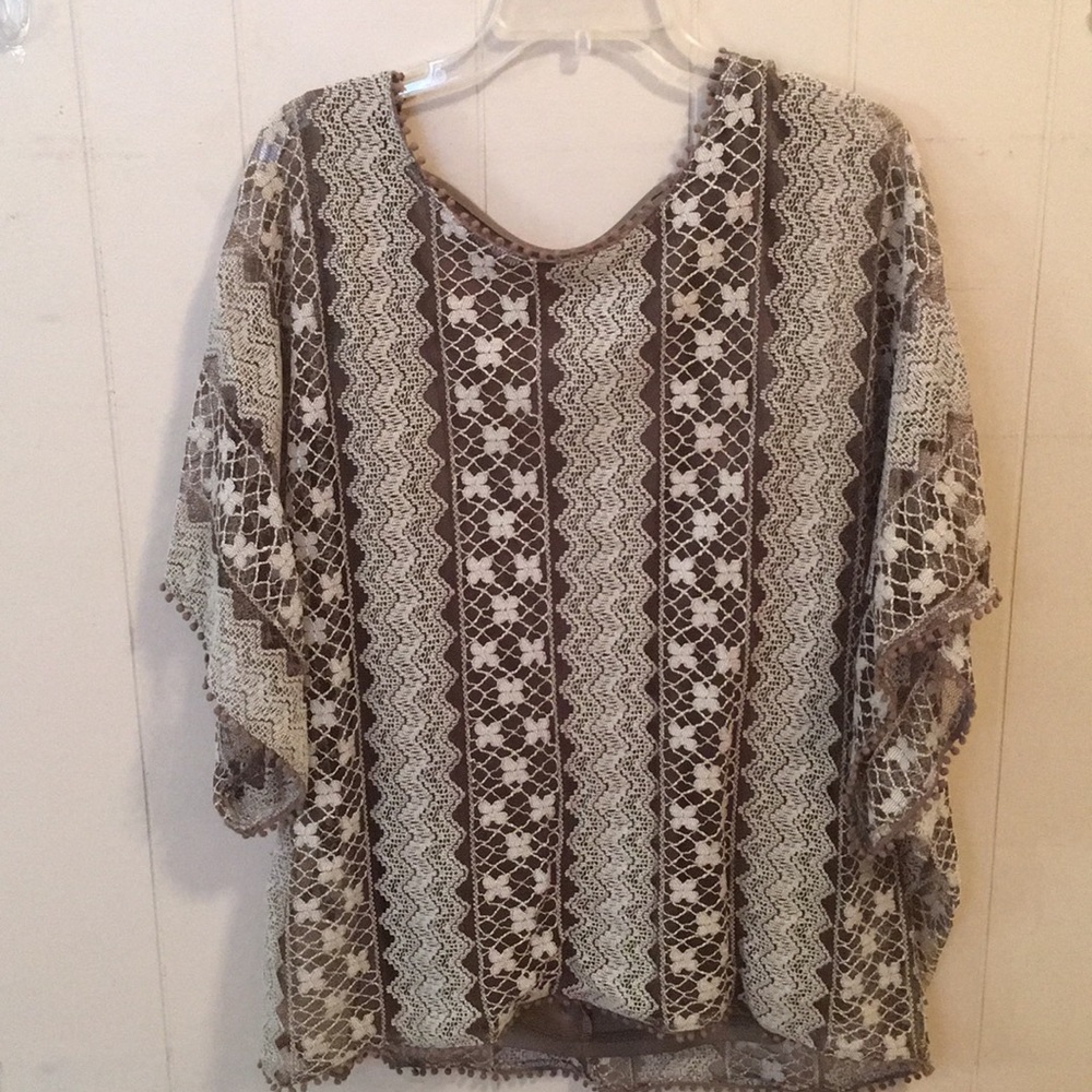 Crochet overlay top.